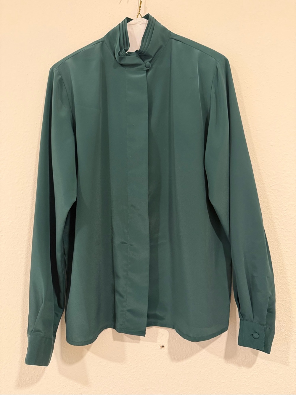 K.B. Lawrence Top Emerald Green Blouse button up